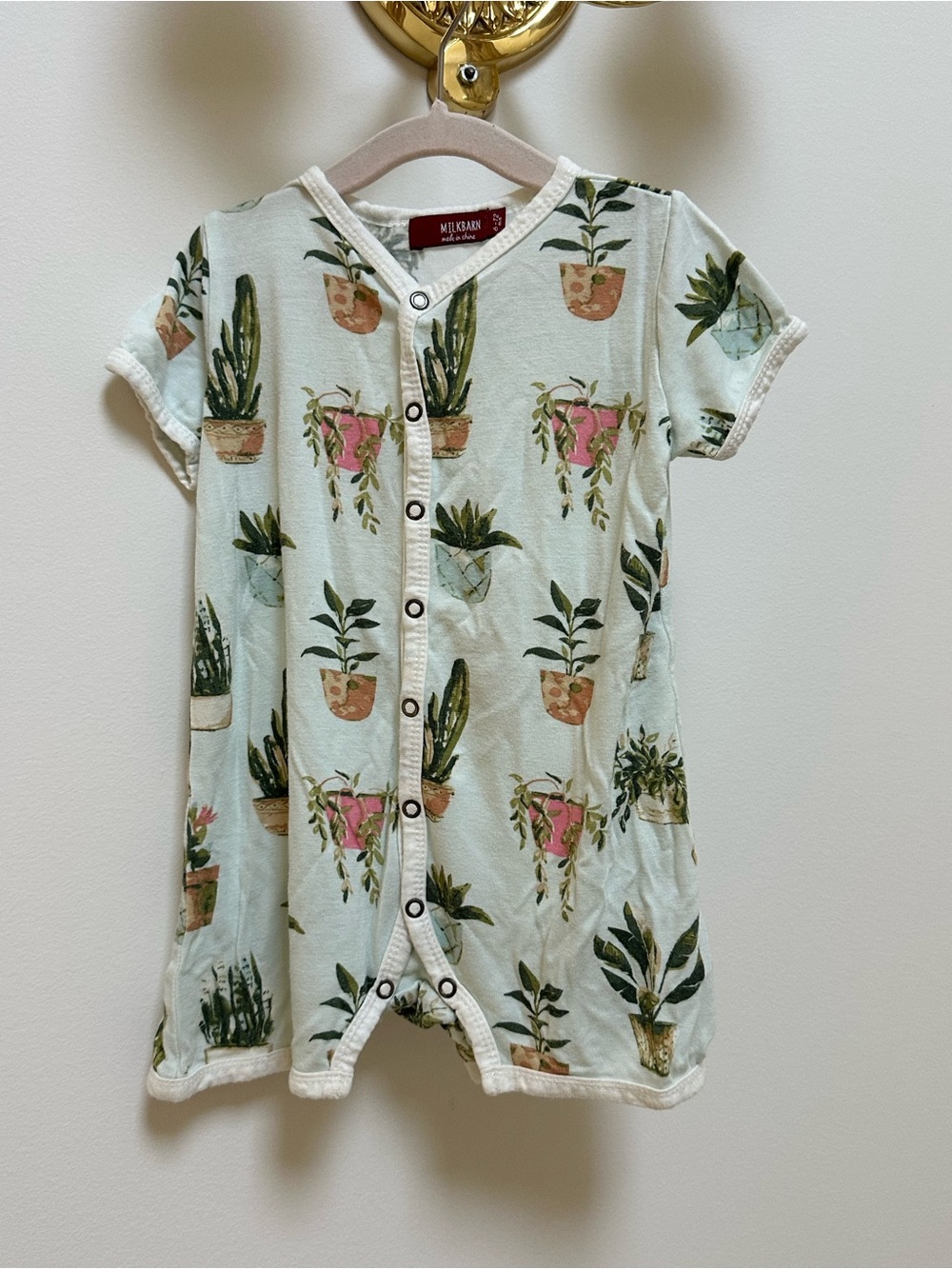 MilkBarn Plant Print Romper 🌿🪴